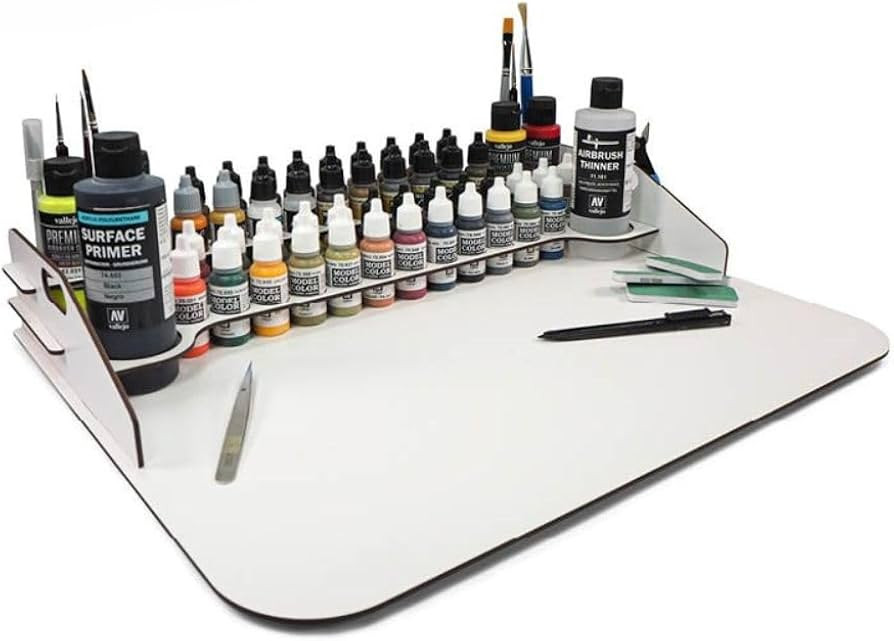 VLJ26013 Module Paint Display Stand & Large Workstation NoScale