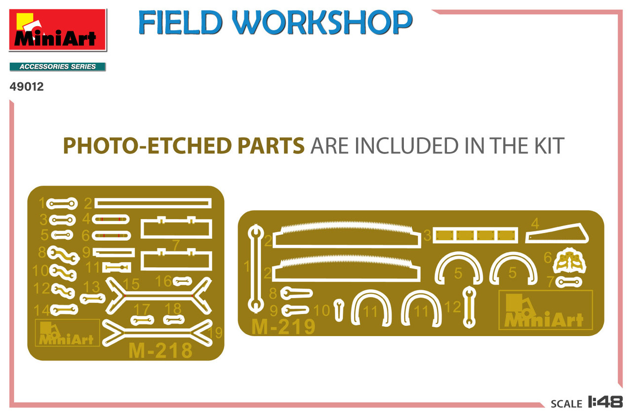 MNA49012 FIELD WORKSHOP 1/48 - Diorama accessories