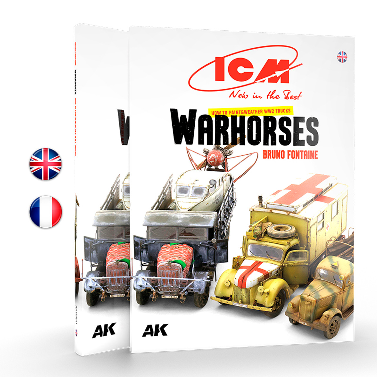 AKI-130011	ICM- How to Paint & Weather WWII Trucks Warhorses Book at MRS Hobby Shop, Sandy Utah, 84070