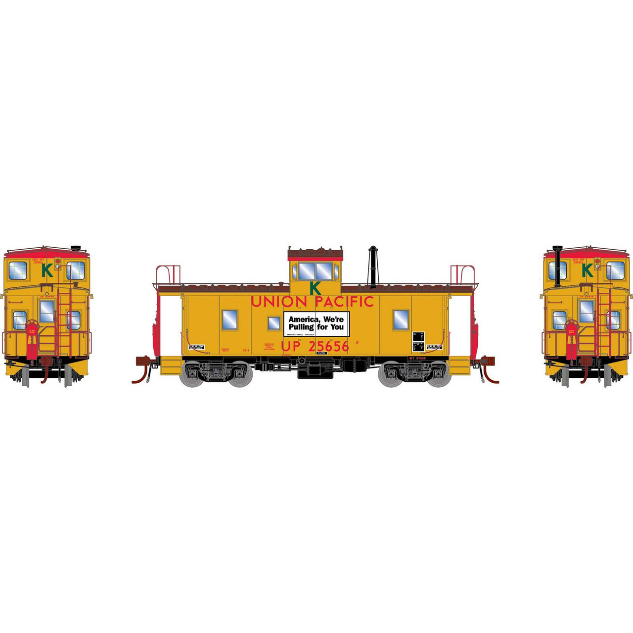 ATHG79132 HO ICC Caboose CA-9 w/Lights, UP #25656