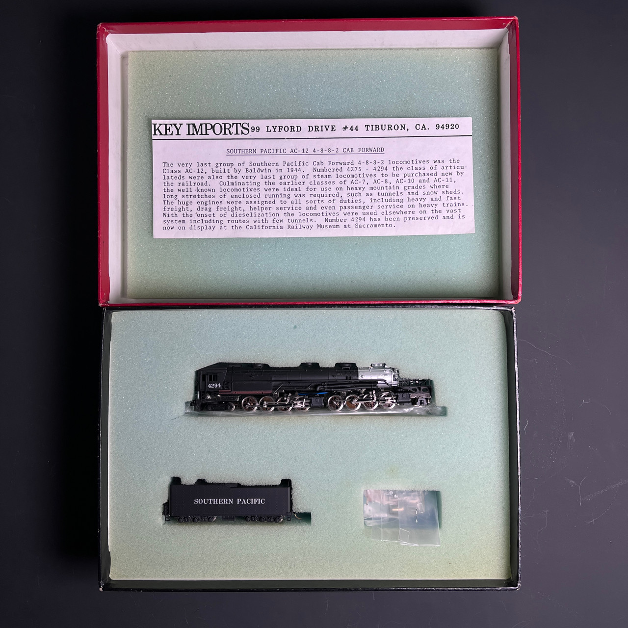 USDKEY4294 Pre-Owned N scale Key Imports SP Cab Forward 4-8-8-2 AC-12 #4295 N Scale