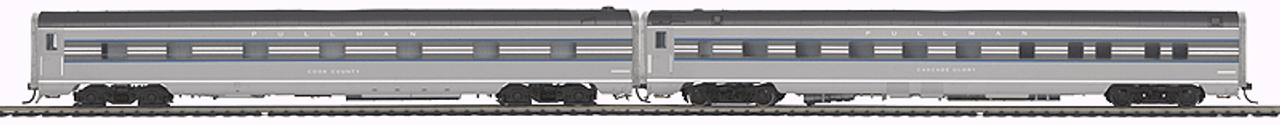 MTH8060023 Collection HO New York Central Streamlined 20th Century Limited - 1938 Scheme -- Set One; 10-5 & 13 Bedroom Sleepers