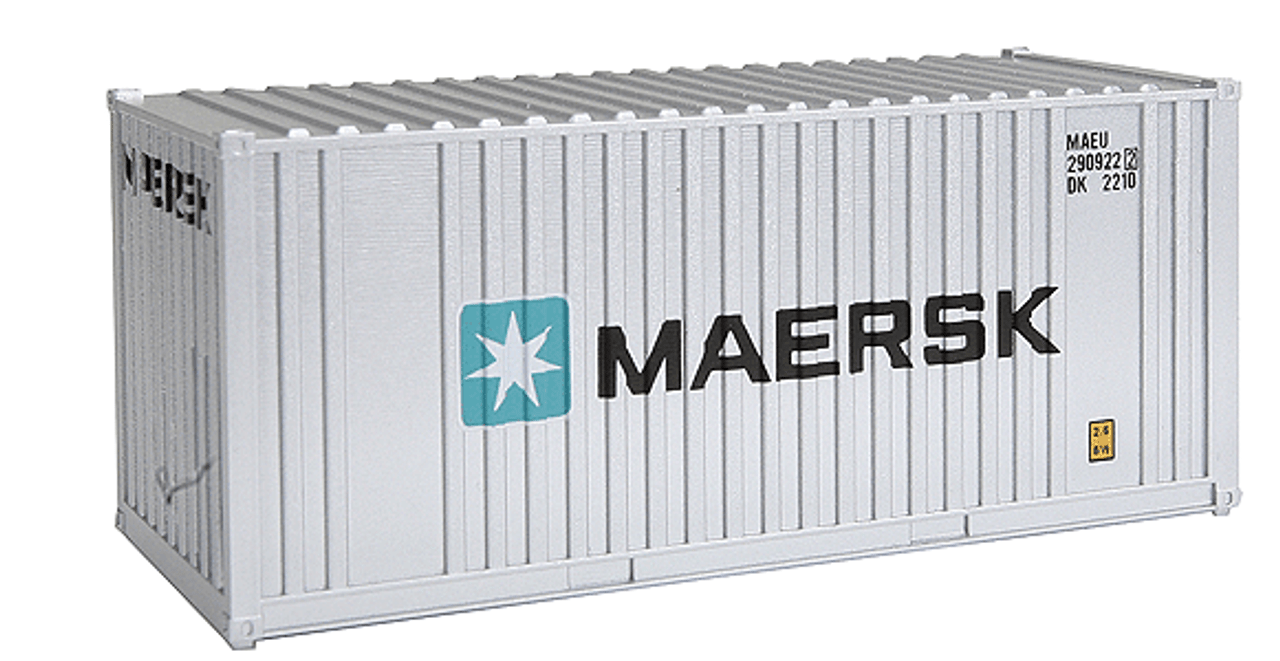 WALC1751  20' Ribbed-Side Container - Assembled -- Maersk 933-1751