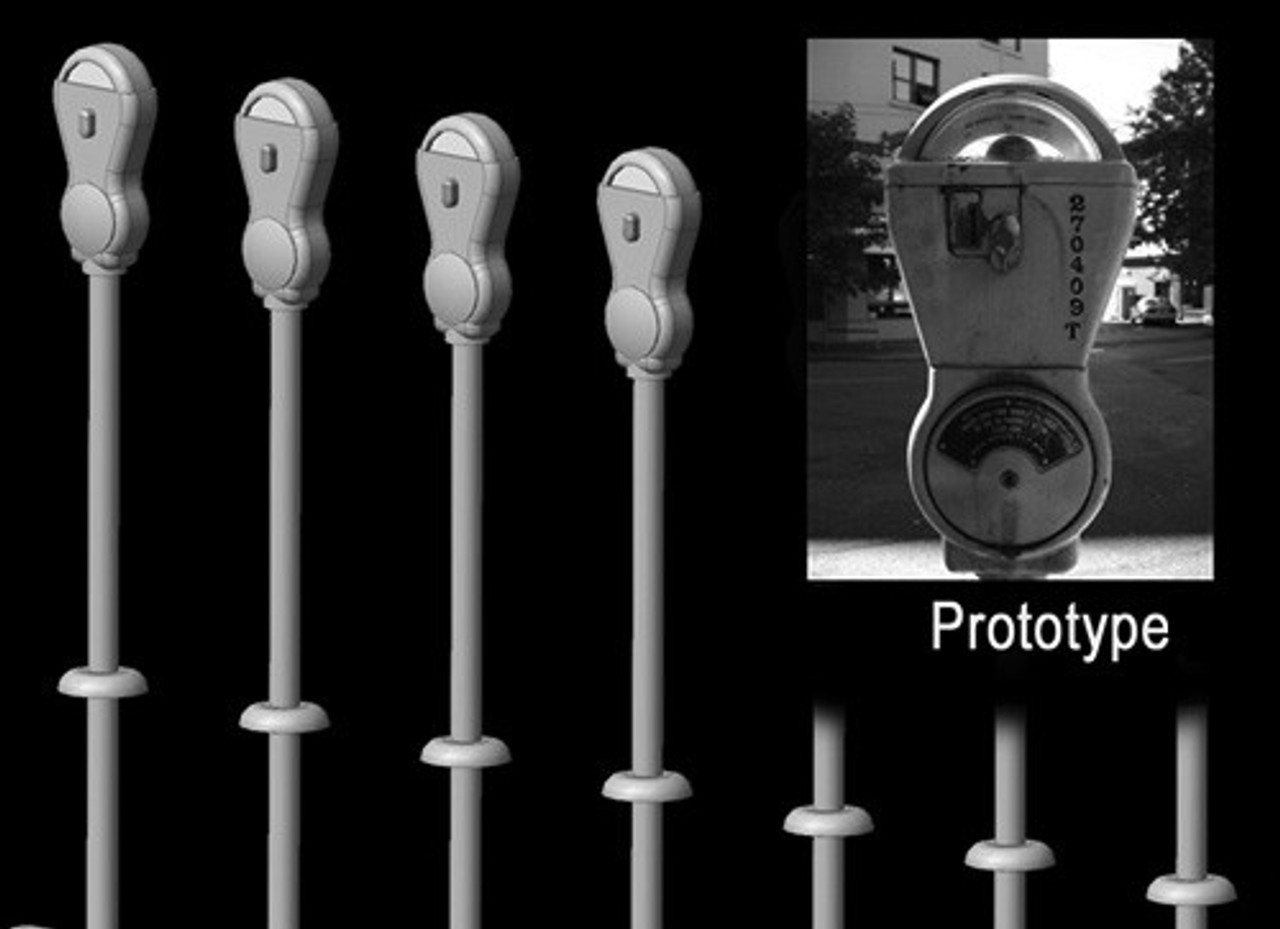 HTD8005  HO  Parking Meter pkg(14) -- Yellow