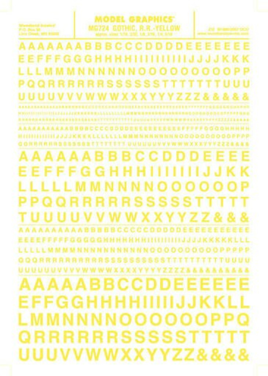 Gothic Letters  Yellow