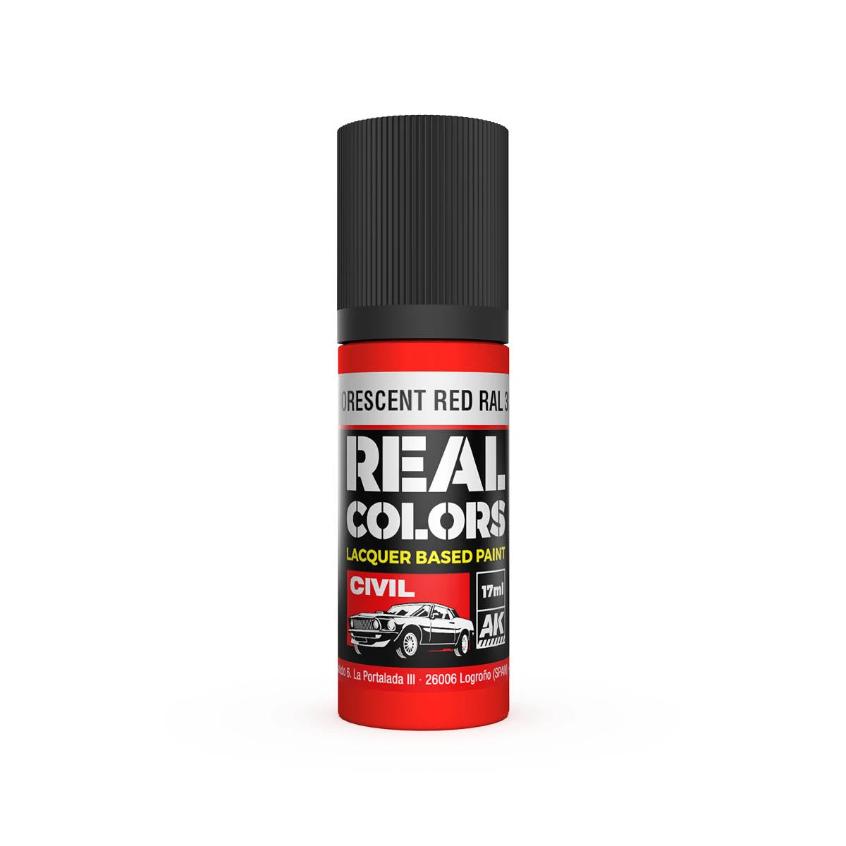AKIRC837 AK Interactive Real Colors Fluorescent Red RAL 3026 17 ml. 8435568335905
