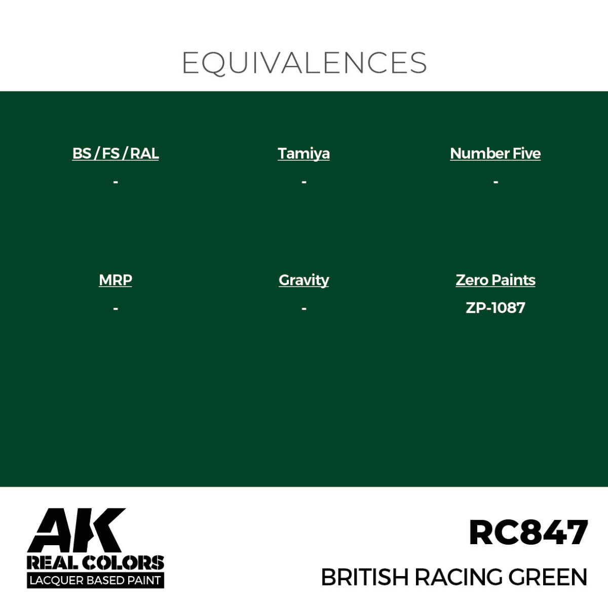 AKIRC847 AK Interactive Real Colors British Racing Green 17 ml