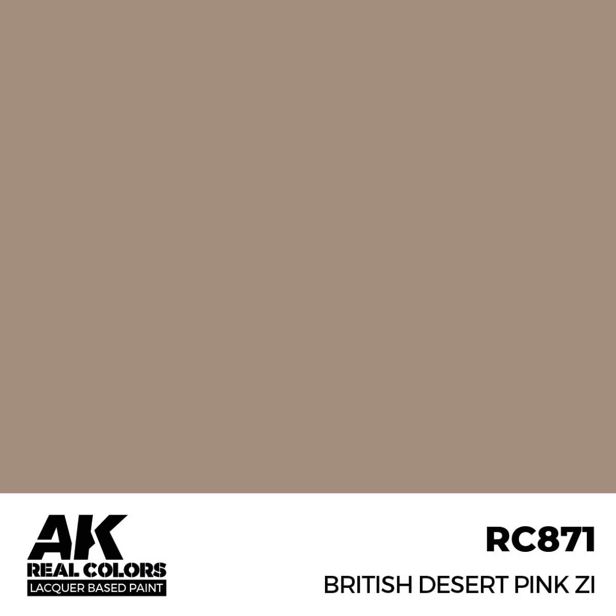 AKIRC871 AK Interactive Real Colors Bristish Desert Pink ZI 17 ml. at MRS Hobby Shop, Sandy Utah, 84070
