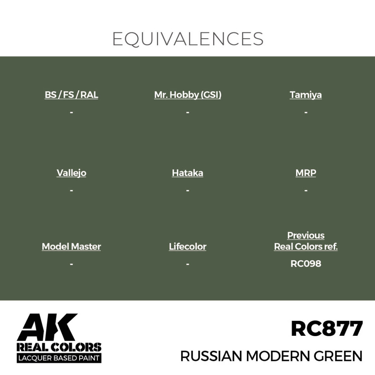 AKIRC877 AK Interactive Real Colors Russian Modern Green 17 ml.