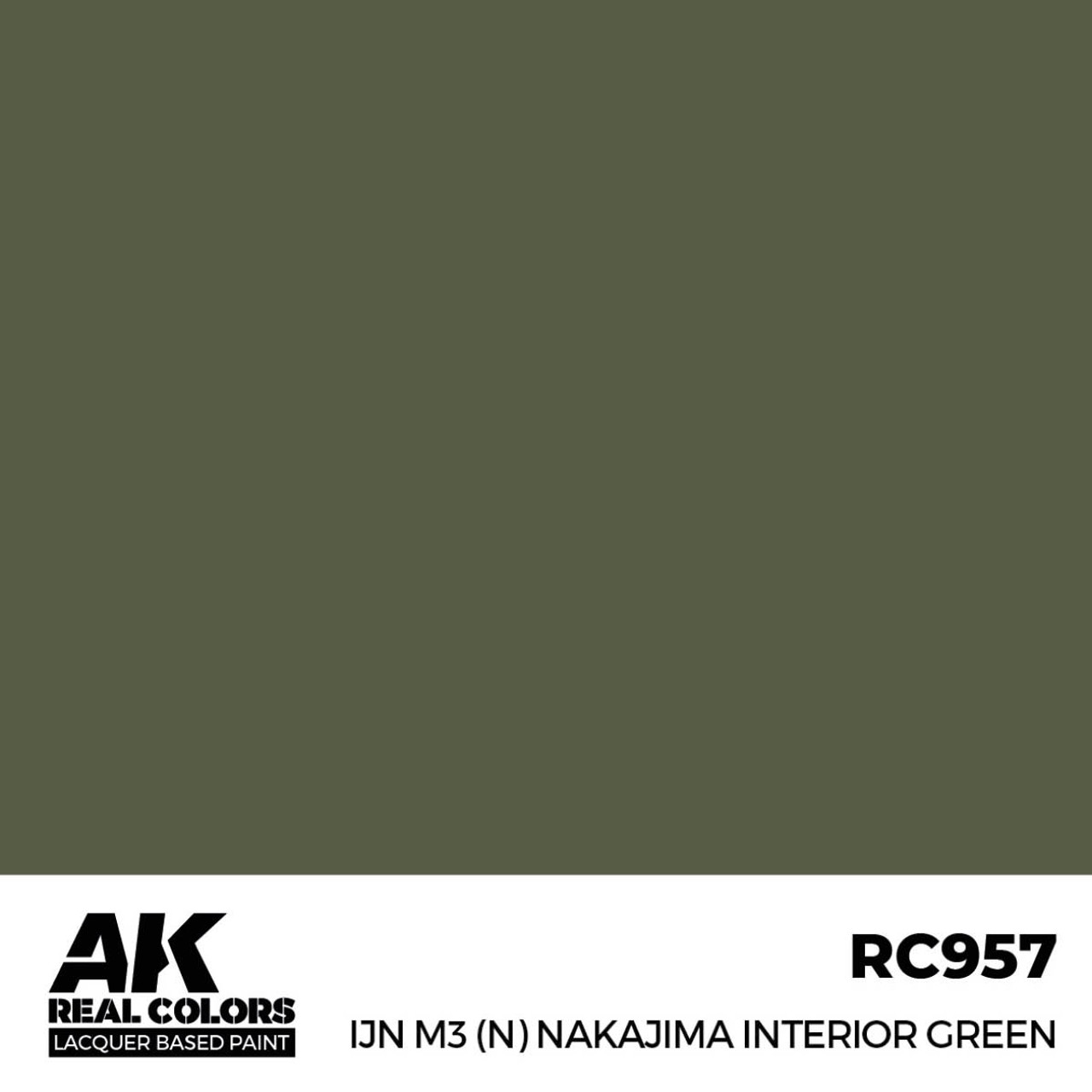 AKIRC957 AK Interactive Real Colors IJN M3 (N) Nakajima Interior Green 17 ml. at MRS Hobby Shop, Sandy Utah, 84070