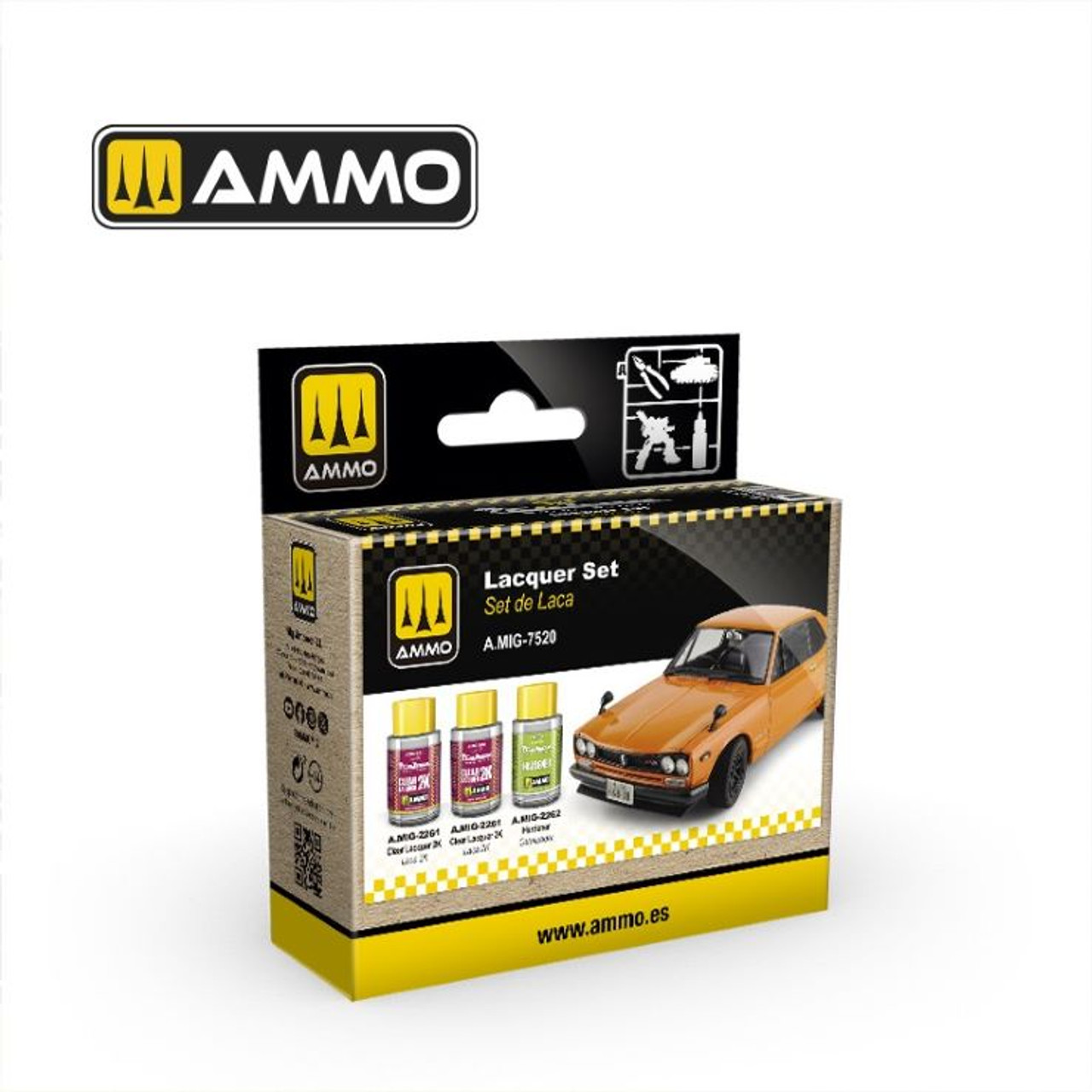 AMM7520 Cobra Motor: Lacquer Paint Set (2-Clear 2K & 1-Hardener) 30ml Bottles