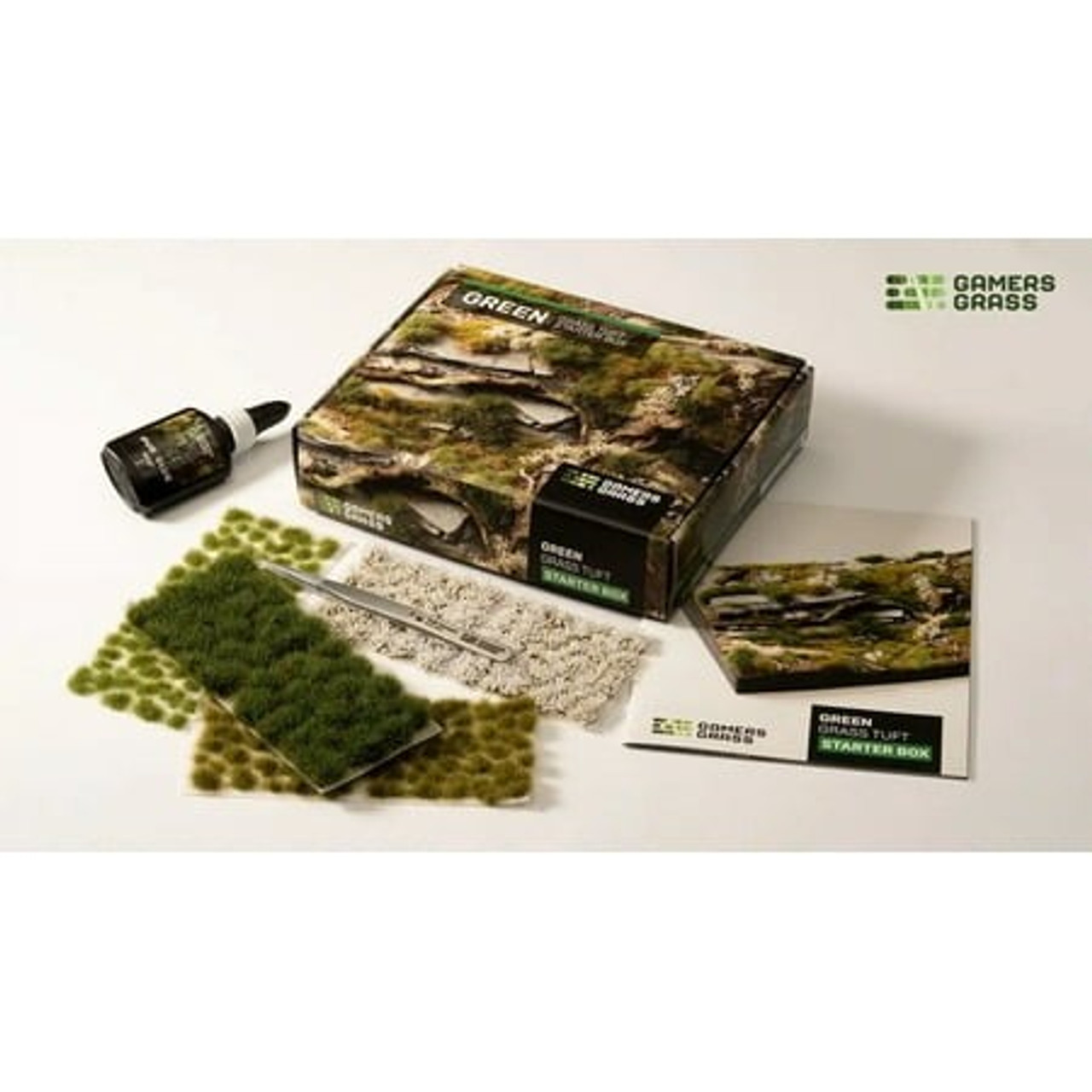 GSG-GGSB-G Gamers Grass Tuft Starter Boxes - Green Grass