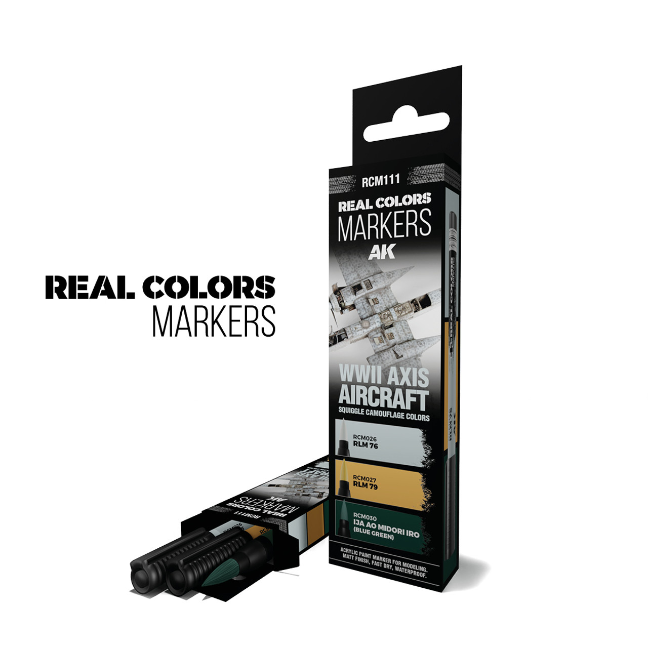 AKIRCM111 AK Interactive Real Colors Markers WWII Axis Aircraft Squiggle Camouflage Colors - Set 3 Real Colors Markers at MRS Hobby Shop, Sandy Utah, 84070 AKIRCM111 AK Interactive Real Colors Markers WWII Axis Aircraft Squiggle Camouflage Colors - Set 3 Real Colors Markers at MRS Hobby Shop, Sandy Utah, 84070