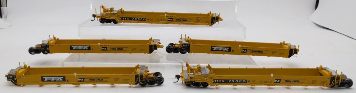 ATH95044 HO TTX/BN Maxi I Well Car-Early #70322 5 Car Set