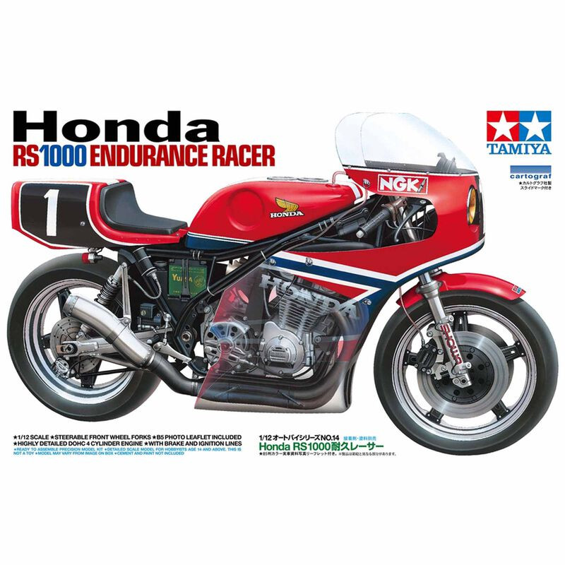 TAM14014 Tamiya 1/12 Honda RS1000 Endurance Racer Limited Plastic Motorcycle Model Kit