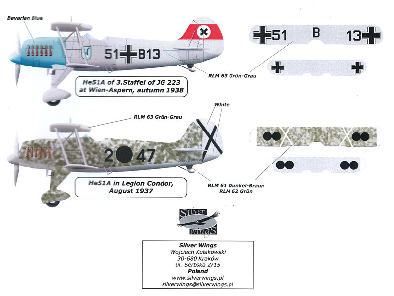 SVW32001 Silver Wing 1/32 Spanish Civil War Heinkel He 51 Aircraft 32-001