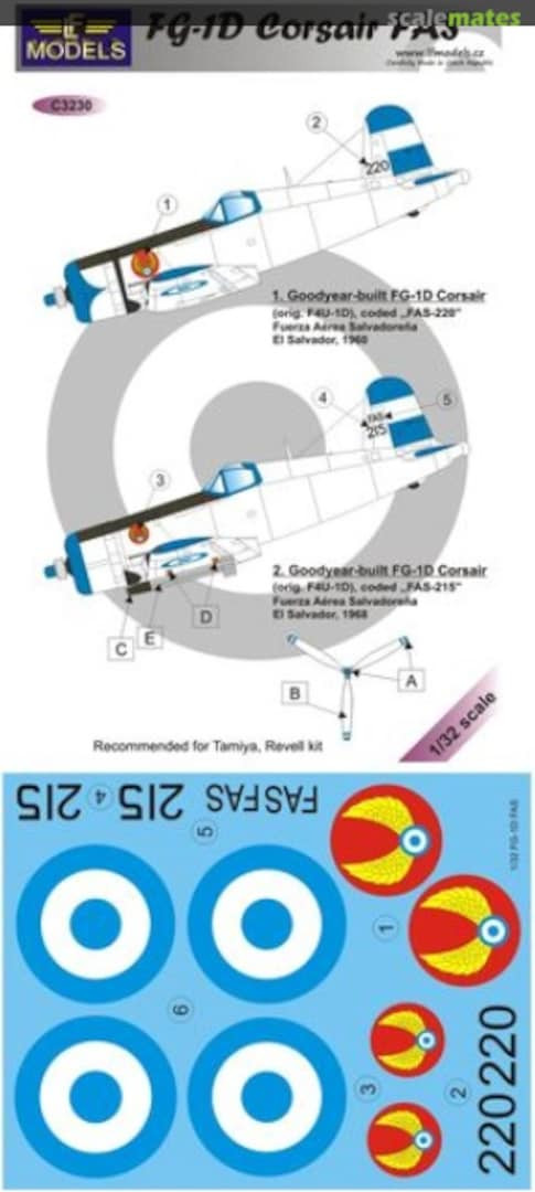 LFMC3230 LF Models 1/32 FG-1D Corsair FAS Decal