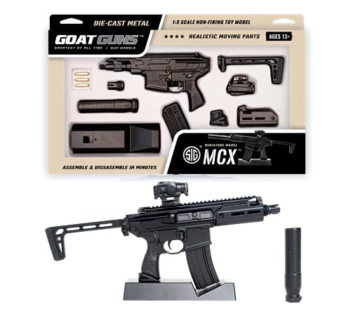 GOAMCX-BLACK 1/3 Scale Die Cast SIG MCX Model Rifle, Black