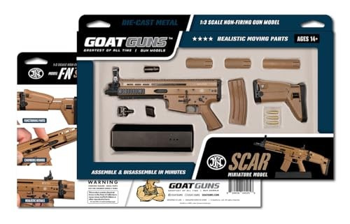 GOASCAR  1/3 Scale Die Cast FN Scar Model Rifle, Dark Tan