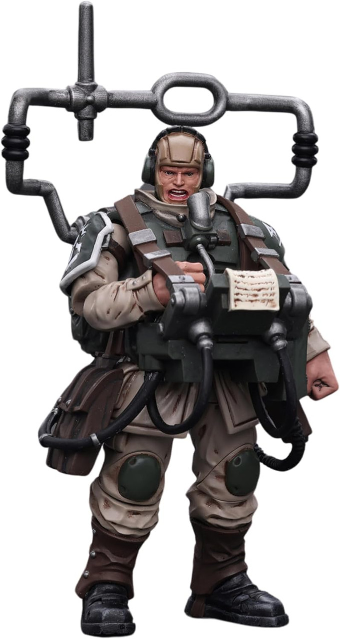 JT7929 Astra Militarum Cadian Command Squad Veteran with Regimental Standard