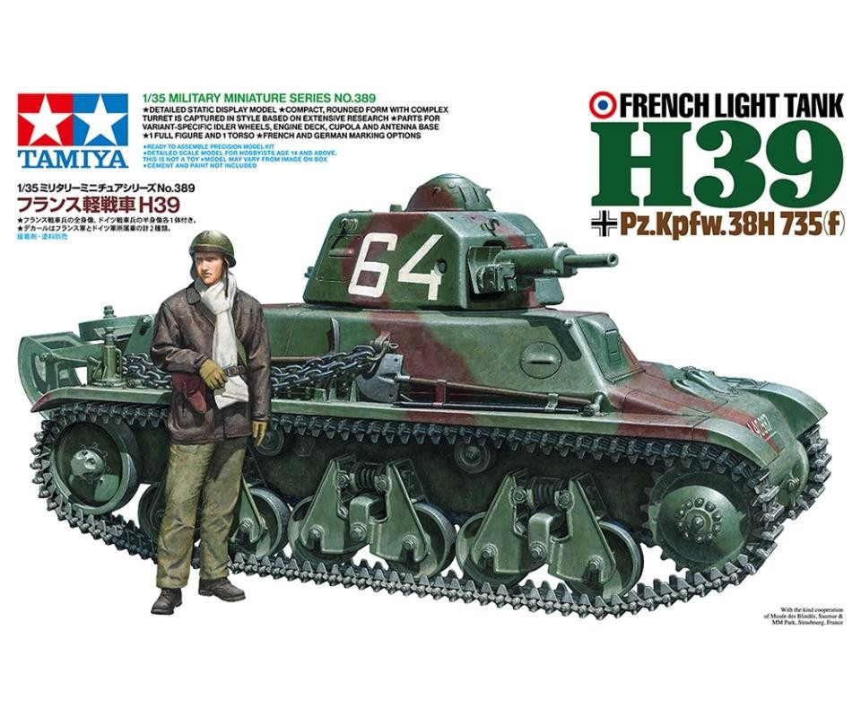 TAM35389 Tamiya French Light Tank H39 Pz.Kpfw.38H 735(f) 1/35