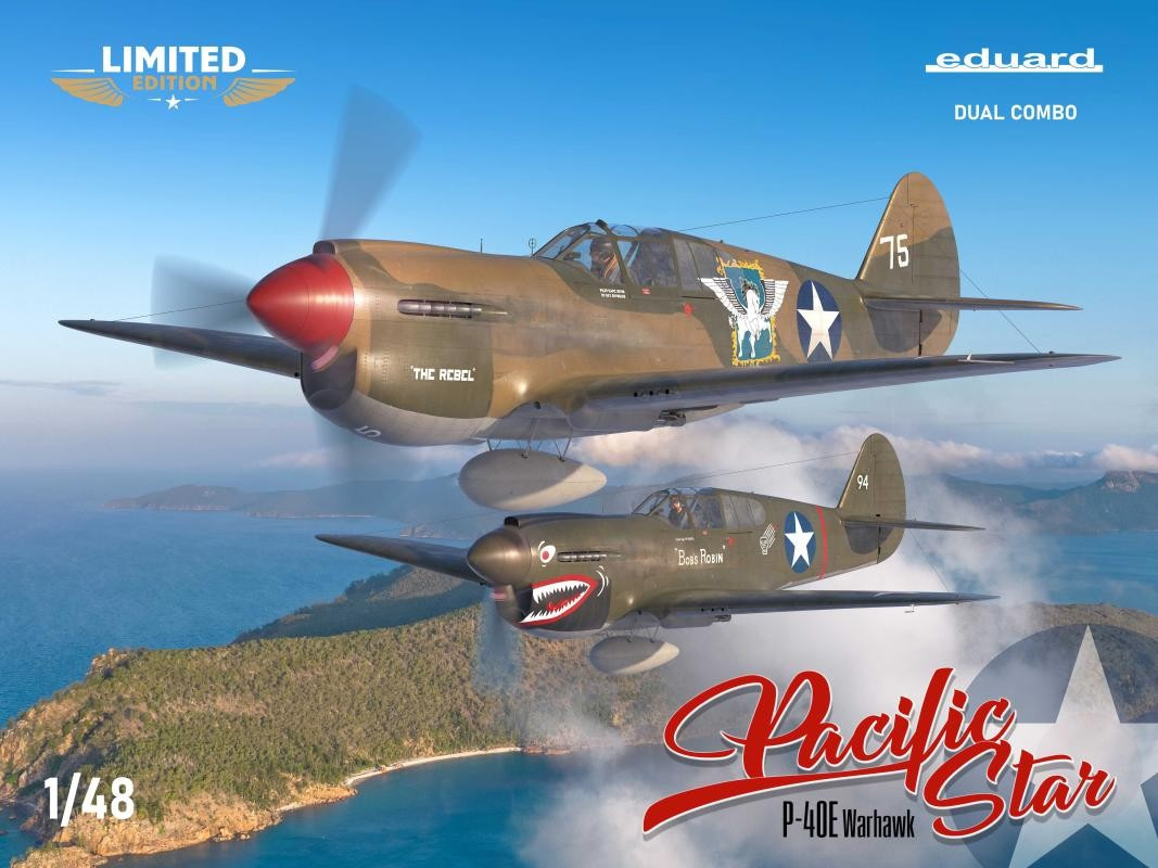 EDU11185 Eduard 1/48 Pacific Star P-40E Warhawk Dual Combo Limited Edition