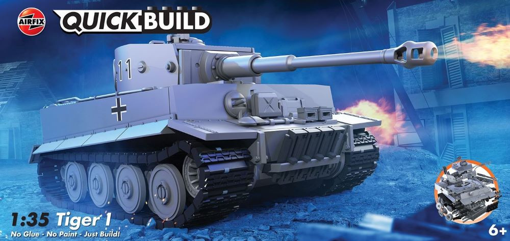 ARXJ6041 Quick Build Tiger I Tank 1/35 (Snap) Panzerkampfwagen VI Tiger I