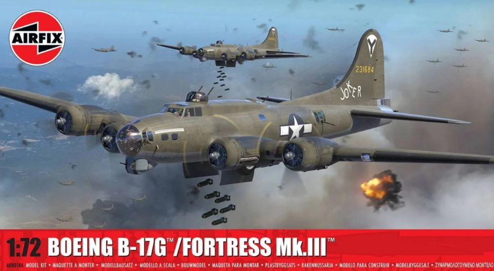 ARX8018A Airfix 1/72 B17G Flying Fortress Mk III RAF Bomber
