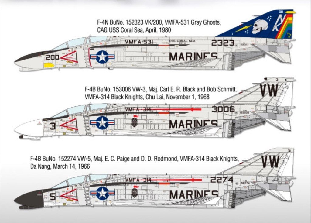 PPD48015 F-4B Phantom II VMFA-531 Grey Ghosts 1972