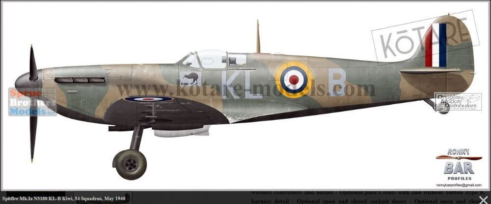 KOTRE-K32001 Spitfire Mk.Ia (Mid) , Aircraft Model Kit 1/32