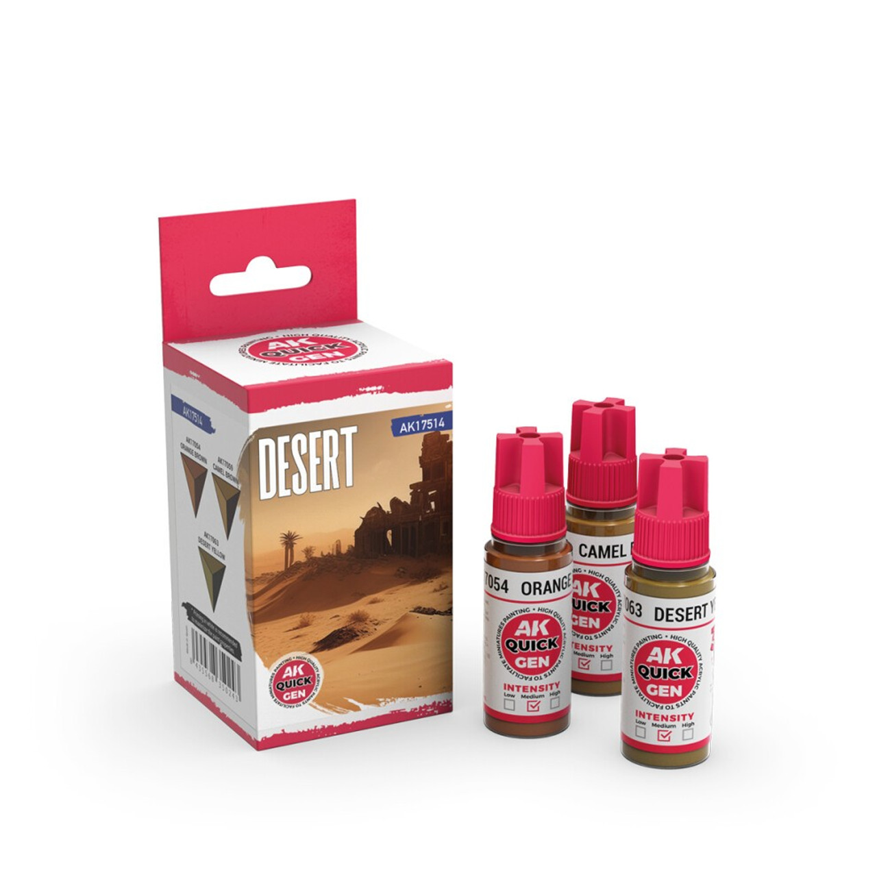 AKI17514 Quick Gen: Desert Acrylic Paint (3 Colors) 18ml Bottles