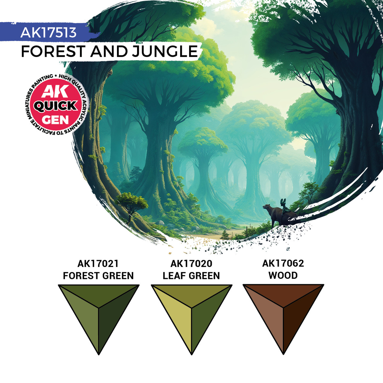 AKI17513 Quick Gen: Forest & Jungle Acrylic Paint (3 Colors) 18ml Bottles AKI17513 Quick Gen: Forest & Jungle Acrylic Paint (3 Colors) 18ml Bottles