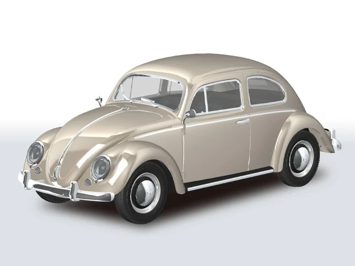 AOS06800 Aoshima 1/32 SNAP KIT #20-LB Volkswagen Beetle (Light Beige)