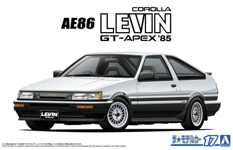AOS06931 Aoshima 1/24 Toyota AE86 Corolla Levin GT-Apex '85