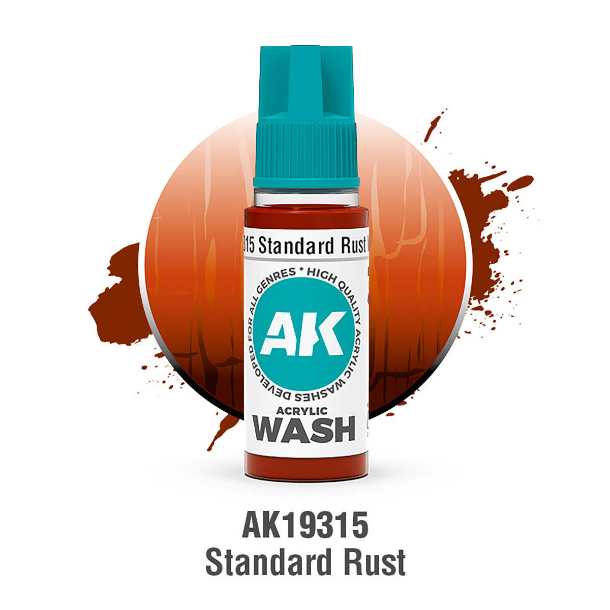 AKI19315 AK Interactive Standard Rust Wash 18ml