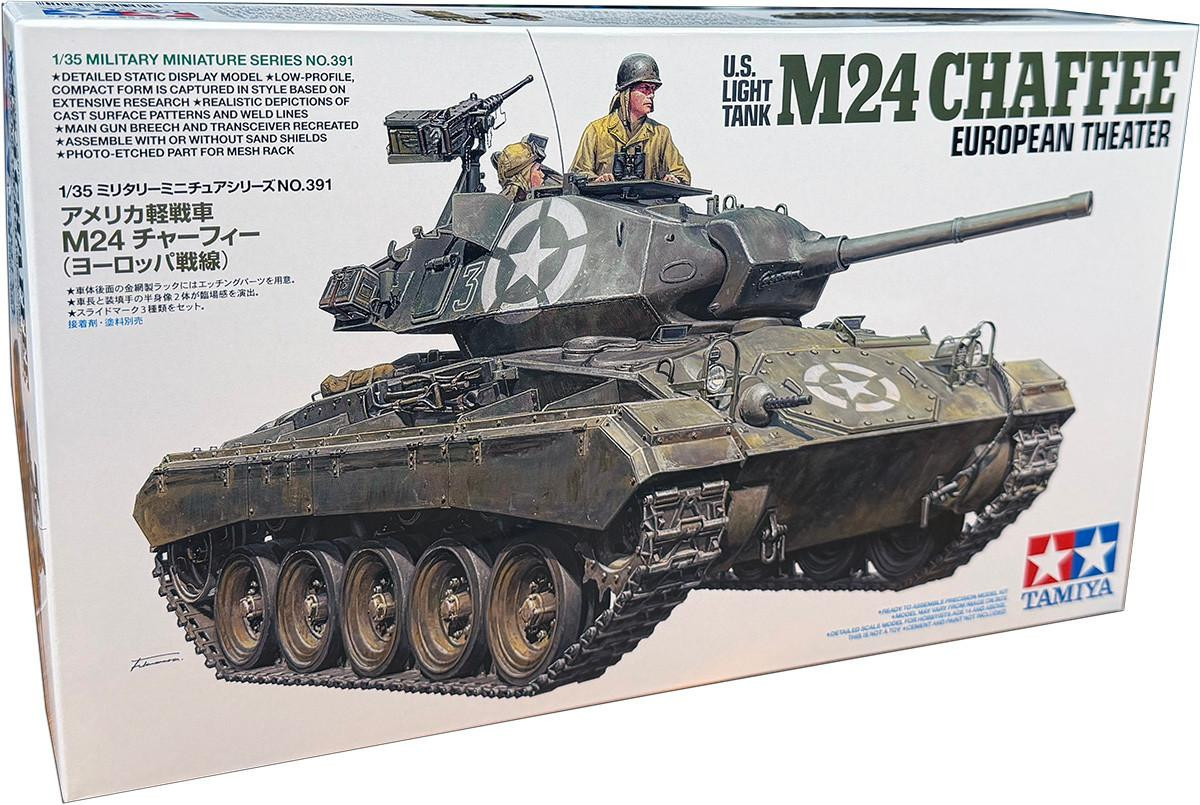 TAM35391 Tamiya 1/35 U.S. Light Tank M24 Chaffee Euro Theater Plastic Model Kit