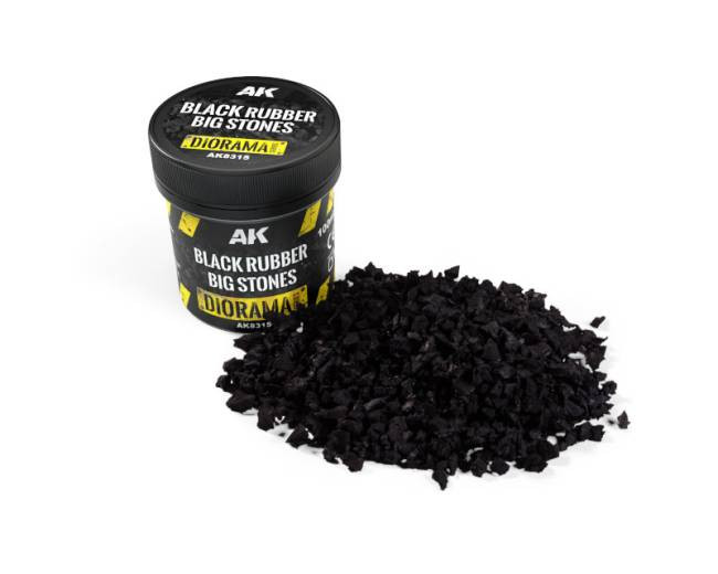 AKI8315 AK Interactive Black Rubber Big Stones 100ml