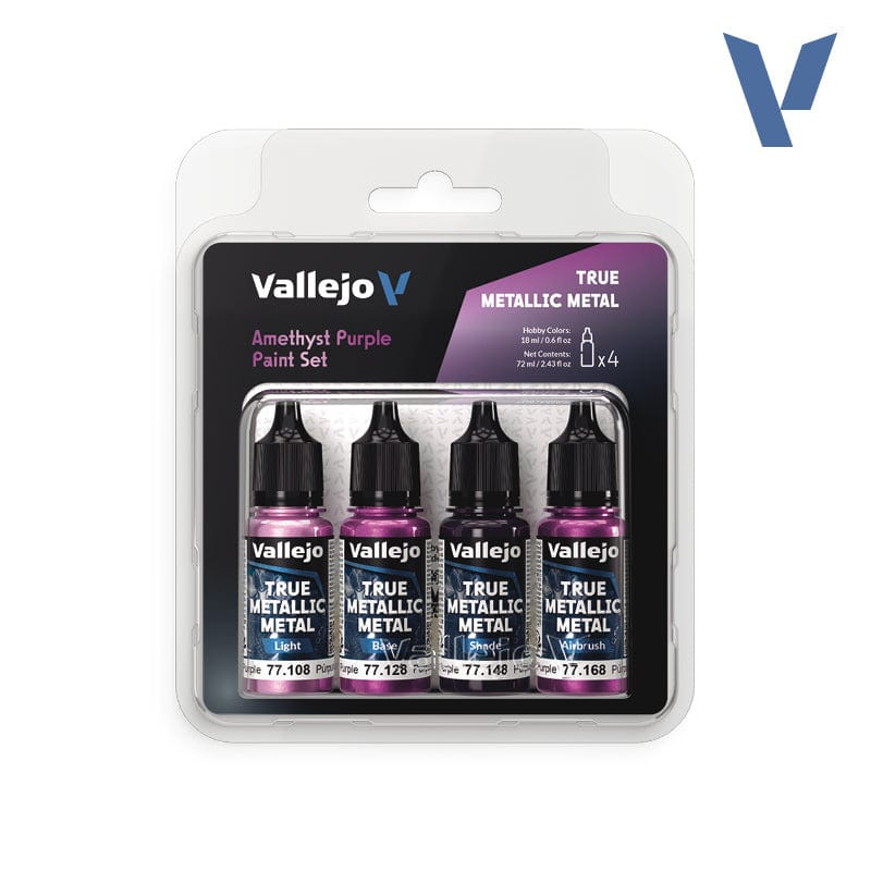 VLJ77255 18ml Amethyst Purple True Metallic Metal Paint Set (4 Colors)