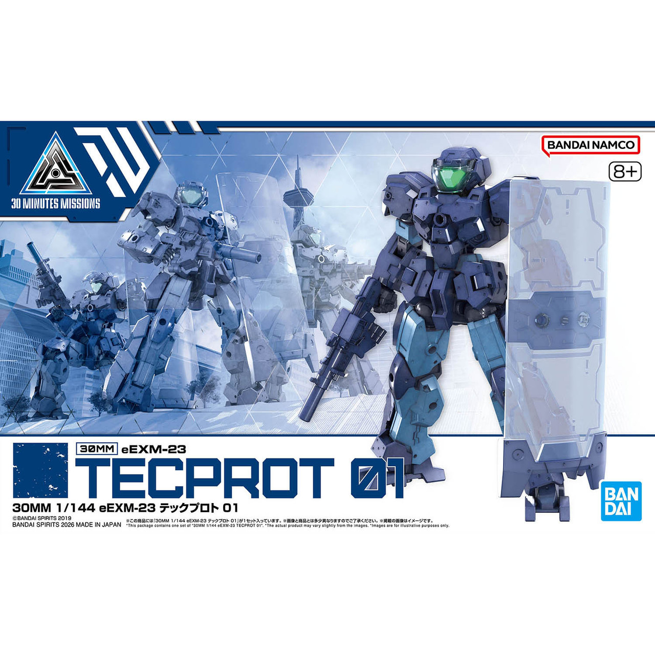 BAN2794162 Bandai 30MM 1/144 eEXM-23 Tecprot #01 Plastic Model Kit