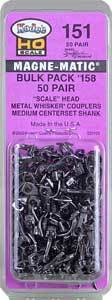 151 HO scale #158 Scale Whisker Coupler,9/32" Center (50pair)