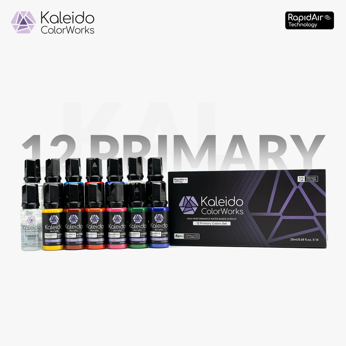 KCW48672 Kaleido Colorworks 12 Color Primary Set