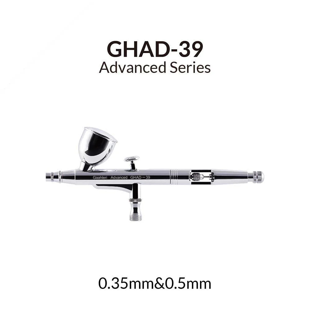 GAA40133 Gaahleri Advanced Series GHAD-39 2 Needle Sets 0.35mm & 0.5mm Airbrush with 2 Gravity Fluid Cups