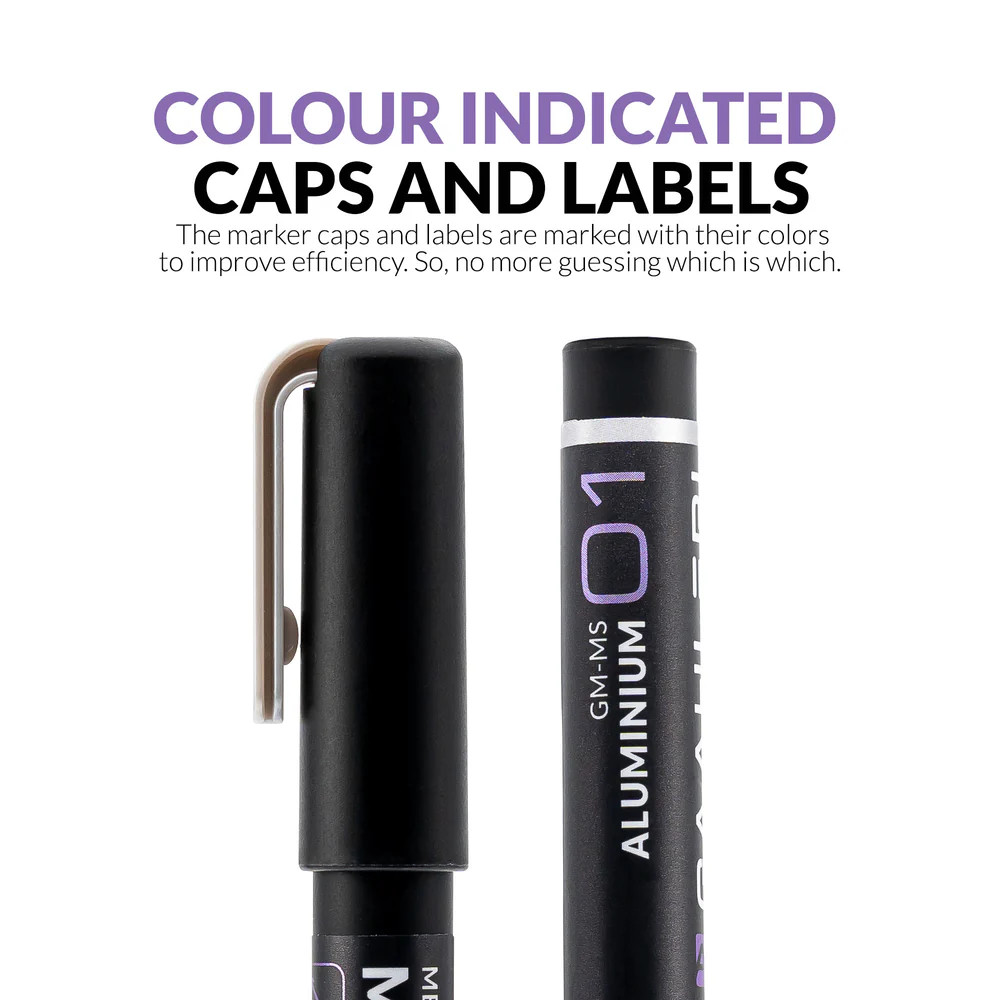 GAA45008 Gaahleri Metallic Series Markers Aluminium 2-pack