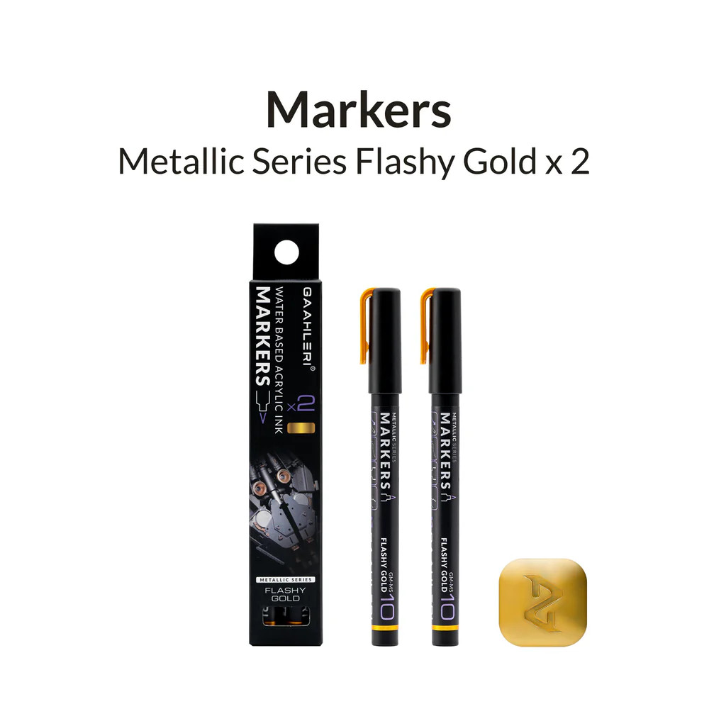 GAA45091 Gaahleri Metallic Series Markers Flashy Gold 2-pack