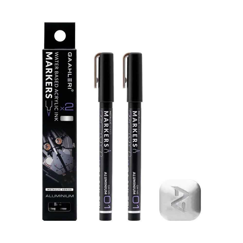 GAA45039 Gaahleri Metallic Series Markers Dark Iron 2-pack