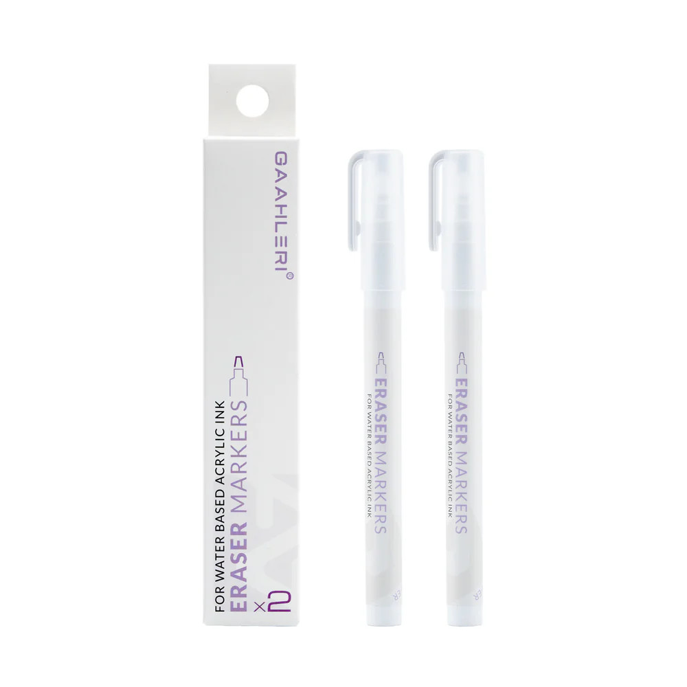 GAA45107 Gaahleri Metallic Series Markers Eraser 2-Pack