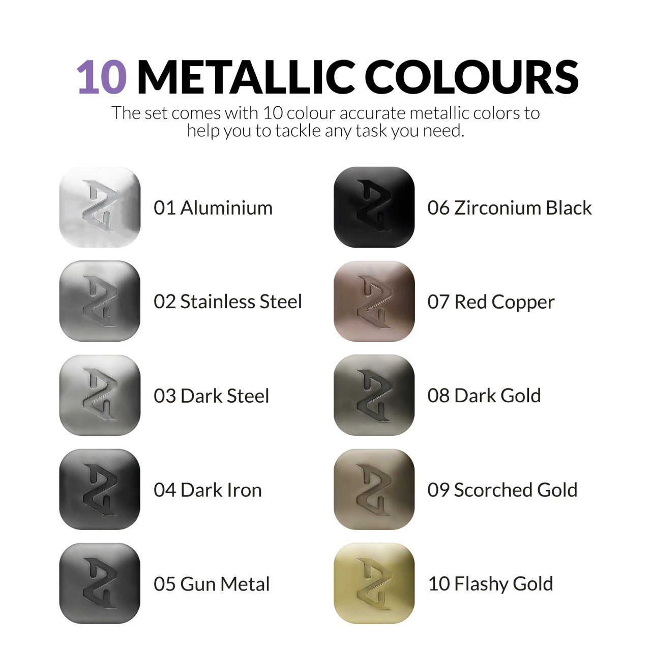 GAA45060 Gaahleri Metallic Series Markers Red Copper 2-pack