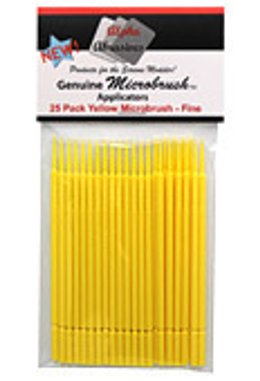 FXF1301  Fine Applicator Brush - Microbrush(R) - Yellow pkg(25)