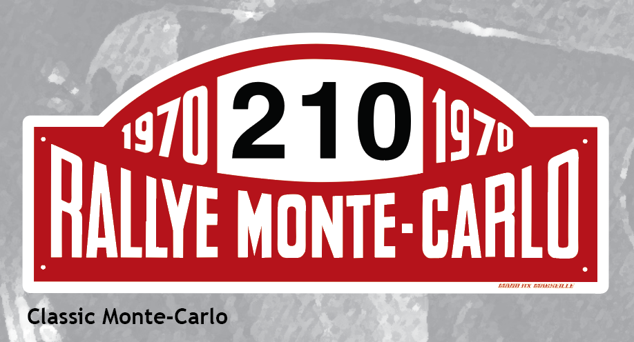 32122 Monte Carlo Rally Plates