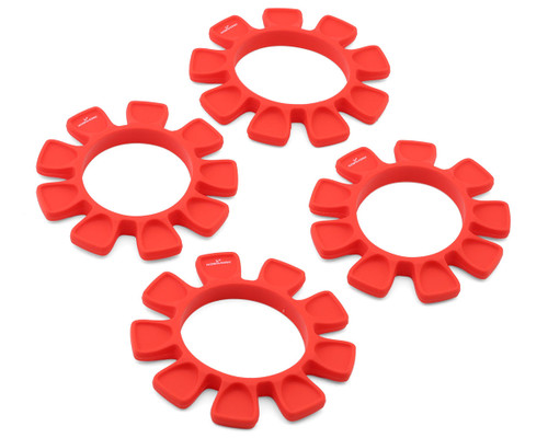 Koswork UFO High Strength Silicone Tire Glue Bands (Red) (4) (1/8 & 1/10)